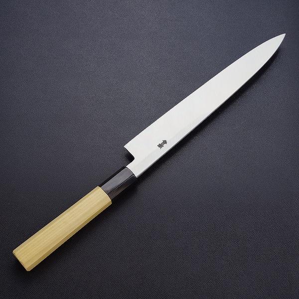 東周作 刺身包丁 柳刃包丁 240mm 青紙2号 八角水牛柄 : ほんまもん