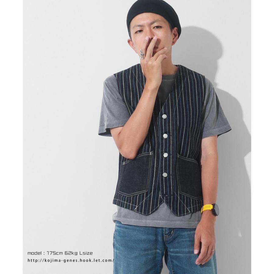 児島ジーンズ 公式通販 13oz バイカラー ストライプ ウォバッシュ