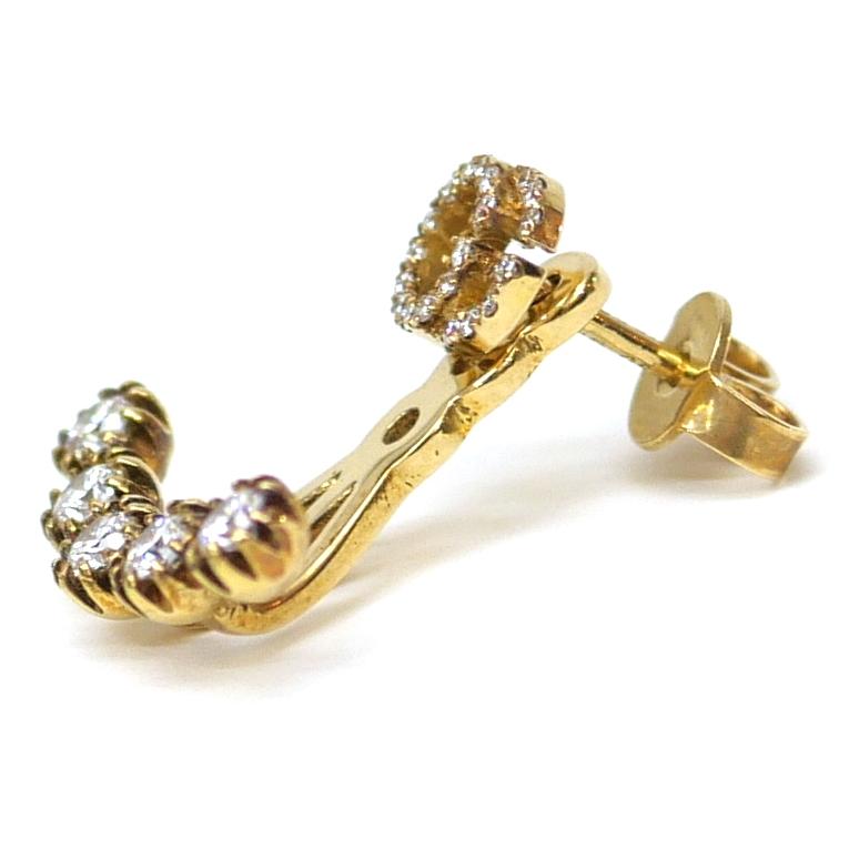 GUCCI（グッチ） ピアス 片耳用 シングル GGランニング ダイヤモンド