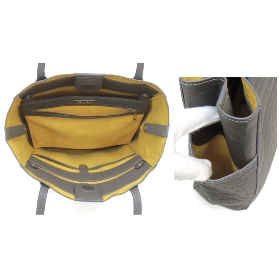 ペレリールッソ Pelley Lusso クロコダイル トートバッグ ダークグレー