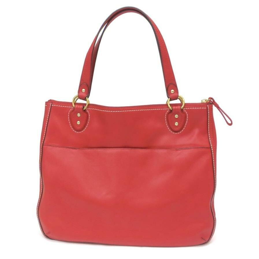 COACH（コーチ） トートバッグ 22424 赤 レザー 【中古】(62159