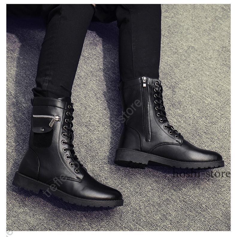メンズ ロングブーツ ブーツ 靴 サイドジップ ハイカット メンズブーツ