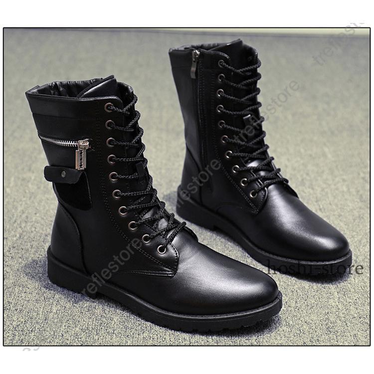 メンズ ロングブーツ ブーツ 靴 サイドジップ ハイカット メンズブーツ