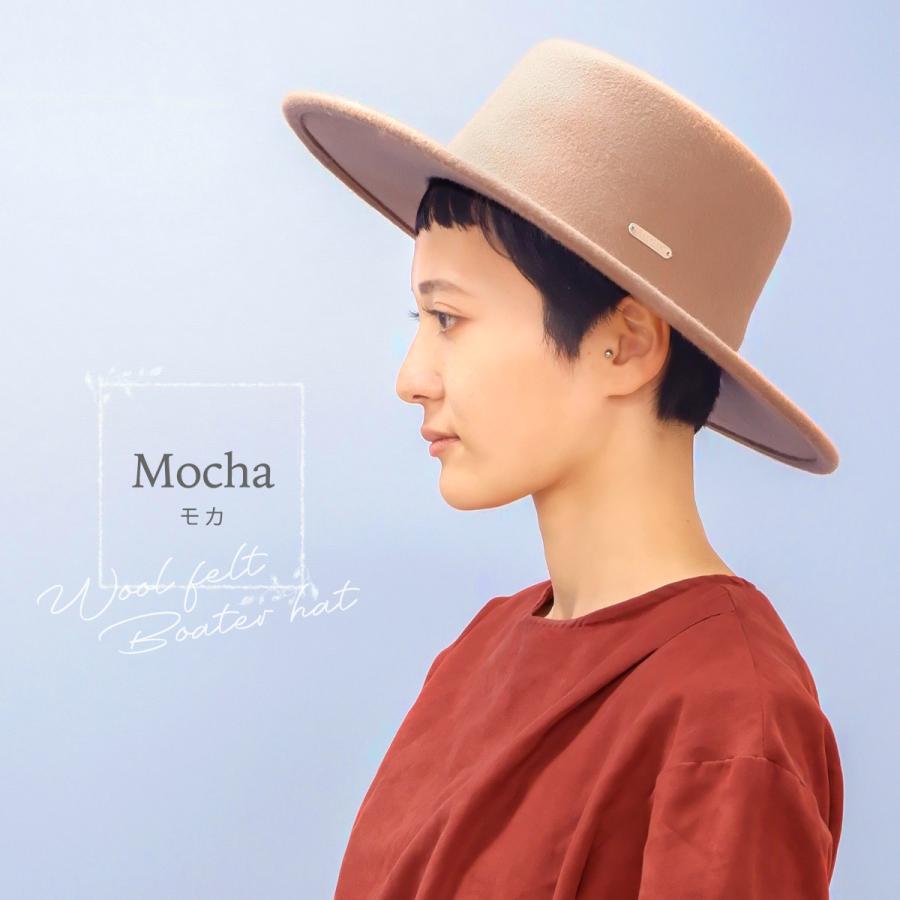 ウールフェルトつば広カンカン帽 帽子 レディース 秋冬 防寒 UV対策