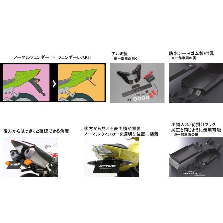 外装 アクティブ フェンダーレスKIT LEDナンバートウツキ BLK