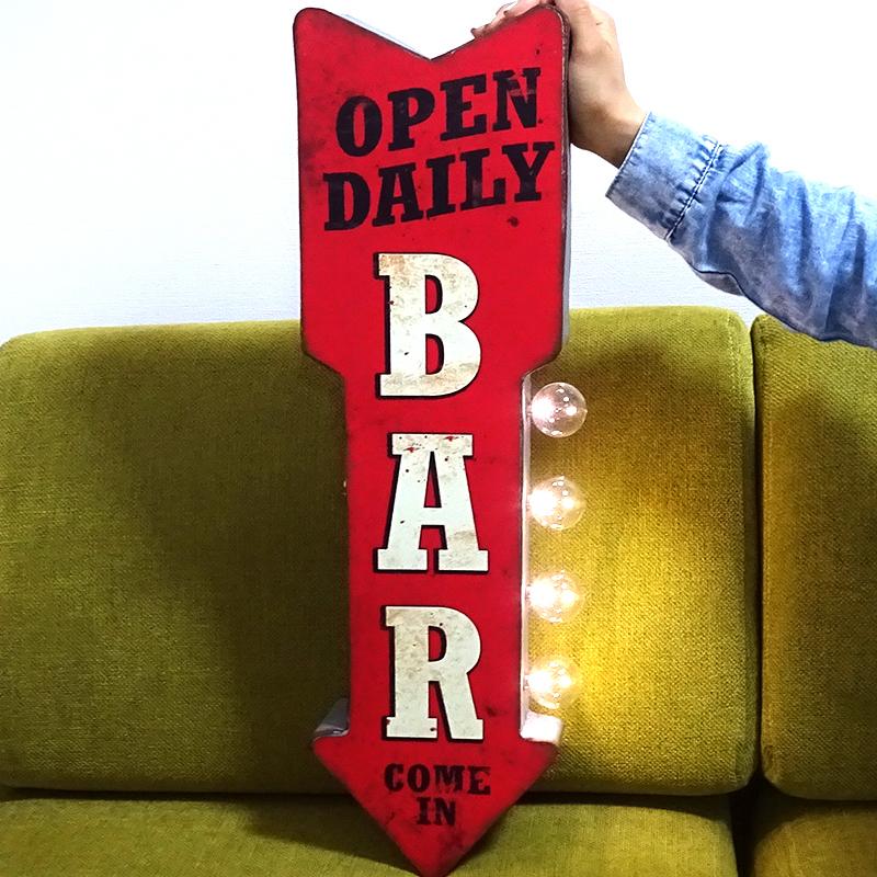 マーキーサインライト BAR ガレージ 看板 ガレージグッズ 電飾看板