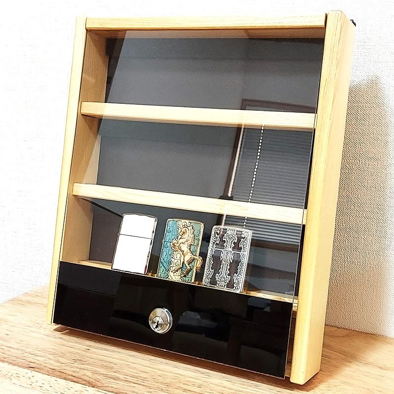 ZIPPO（ジッポー） ライター コレクションケース 三段 木製 一点物