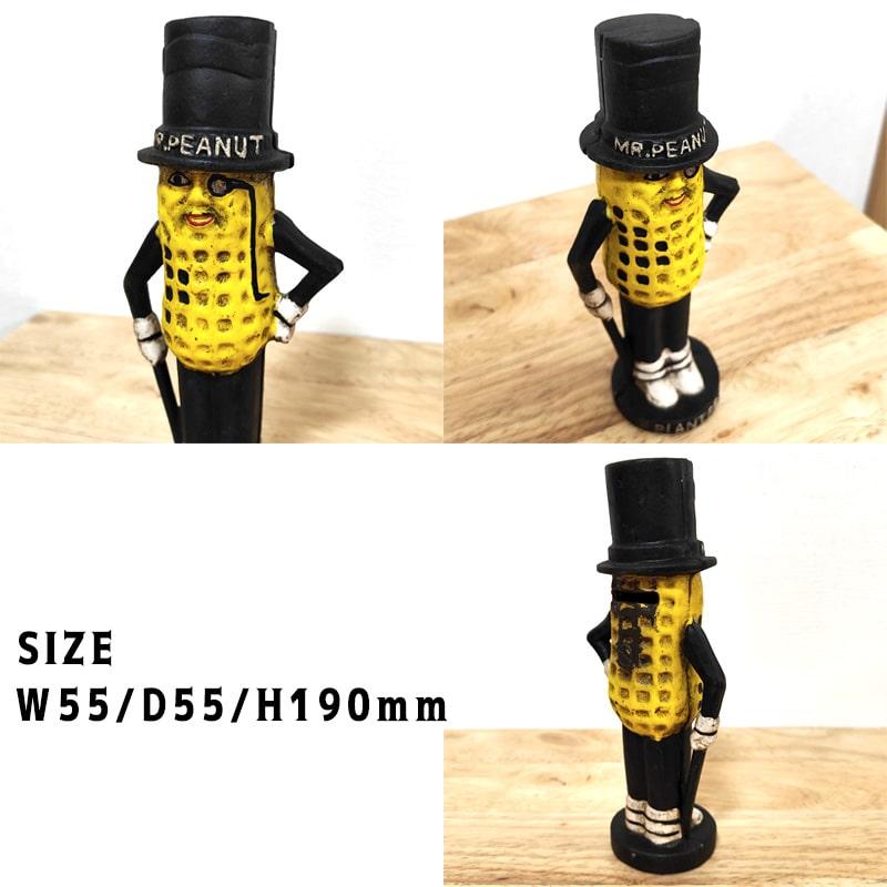 アメリカン レトロ キャストアイアン 貯金箱 ミスターピーナッツ 鋳鉄