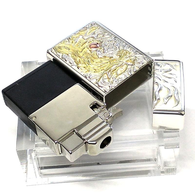 サロメ ガスライター 限定1000個生産 龍王 シルバー 50ミクロン 純銀