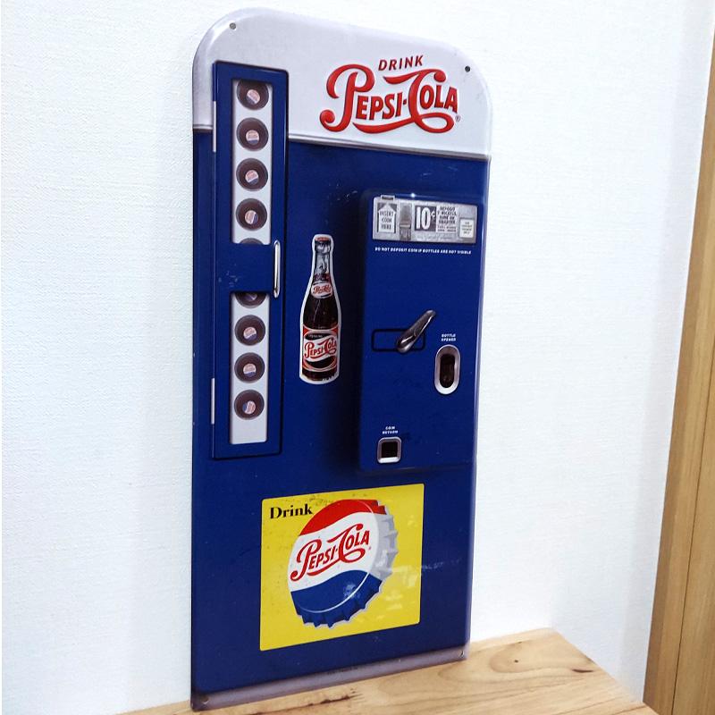 PEPSI（ペプシ） ブリキ看板 コーラ ボトル エンボスメタルサイン