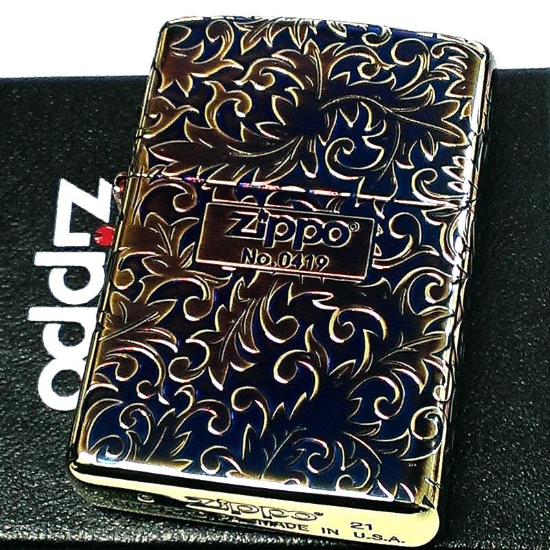 ZIPPO（ジッポー） 限定 唐草 ジッポ ライター オーロラ ゴールド