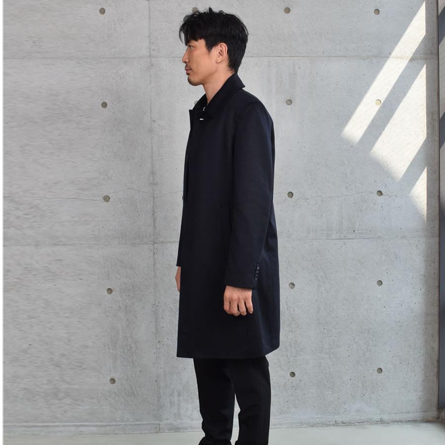 爆買 ステンカラーコート メンズ カシミヤ カシミア100％ ニーレングス