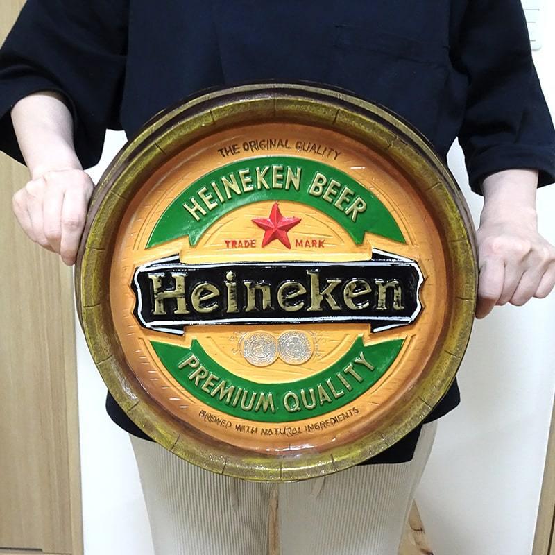 アメリカン レトロ 樽底壁掛け看板 ハイネケン アメリカン 樹脂