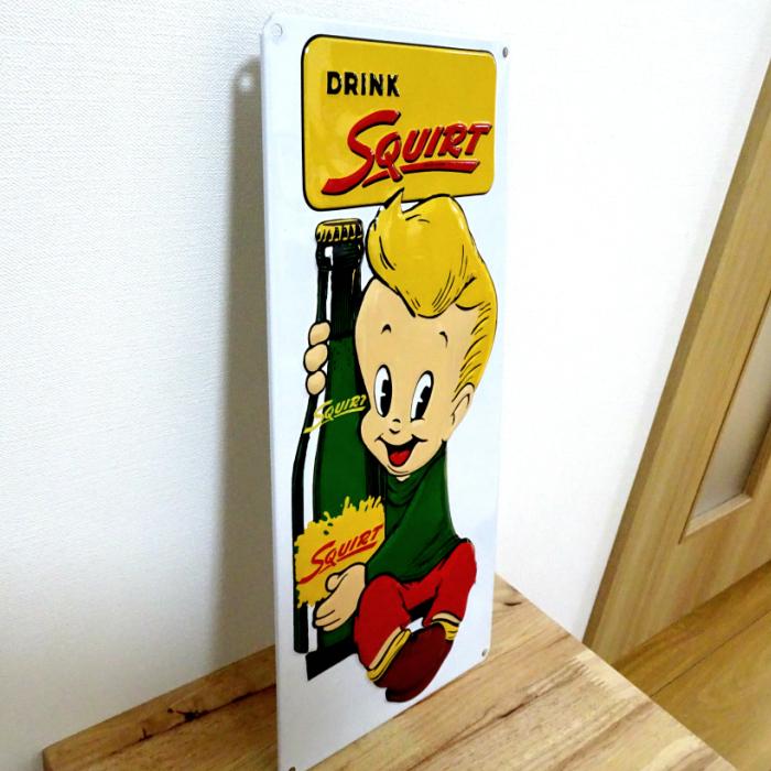 アメリカン レトロ ブリキ看板 スクワート アンティーク スクワート