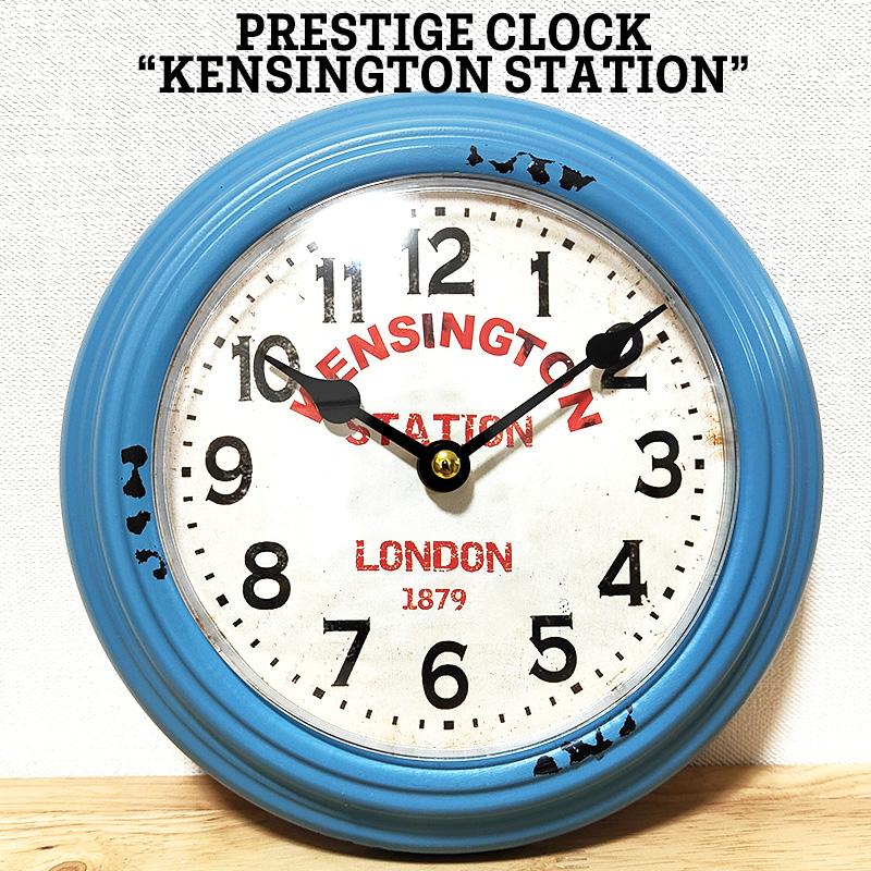 掛時計 ビンテージ プレステージクロック ラウンド KENSINGTON STATION