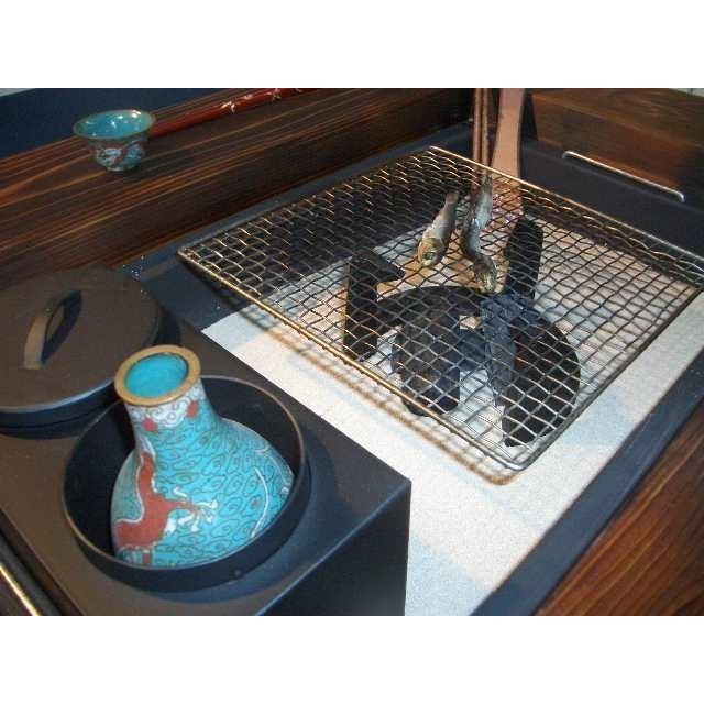 灰 五徳セット】ダイニング囲炉裏テーブル 3点セット 1200X800X700mm