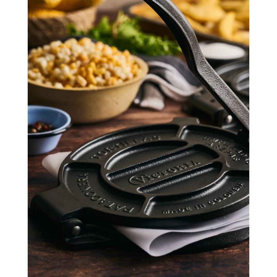 VICTORIA 8インチ トルティーヤプレス 20cm 鋳鉄製 Tortilla Press