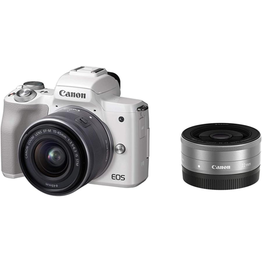 キャノン Canon ミラーレス一眼カメラ EOS Kiss M ダブルレンズキット