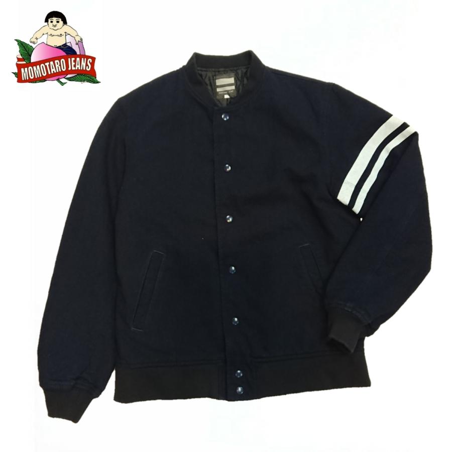 MOMOTAROJEANS DOBBY VARSITY JACKET 桃太郎ジーンズ ドビー・バー