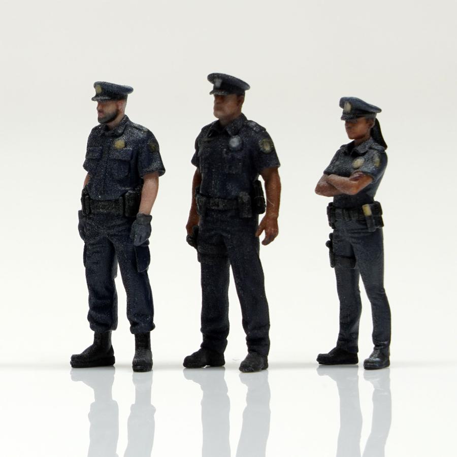 figreal 1/64 警察官 Policeセット003 3体 彩色済みフィギュア : 箱庭