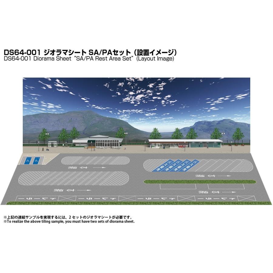 箱庭技研 ジオラマシート 1/64 SA/PAセット 駐車場 サービスエリア