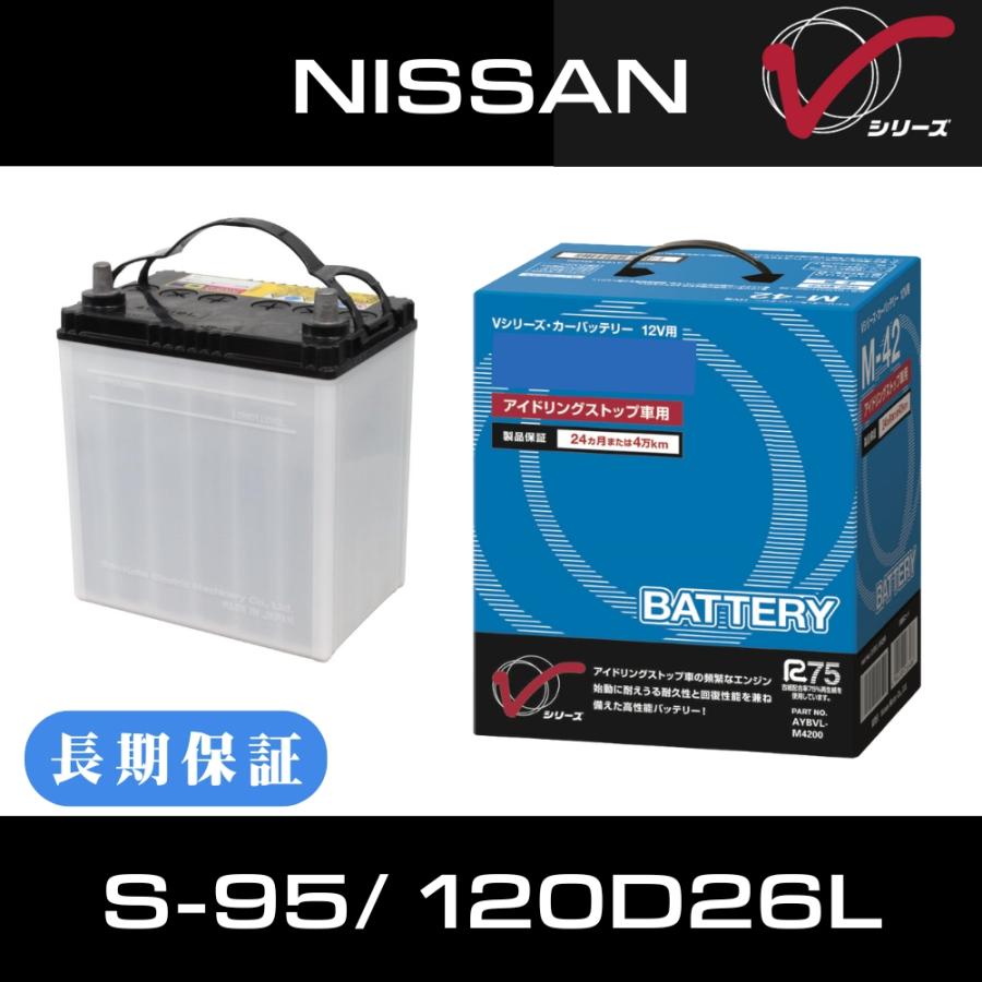 日産（NISSAN） カーバッテリー S-95 ｜ 120D26L Vシリーズ AYBVL