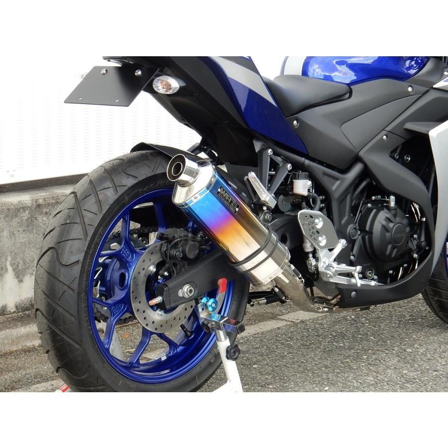 YZF-R25（JBK-RG10J） チタンオーバルフルエキゾーストマフラー 焼き色