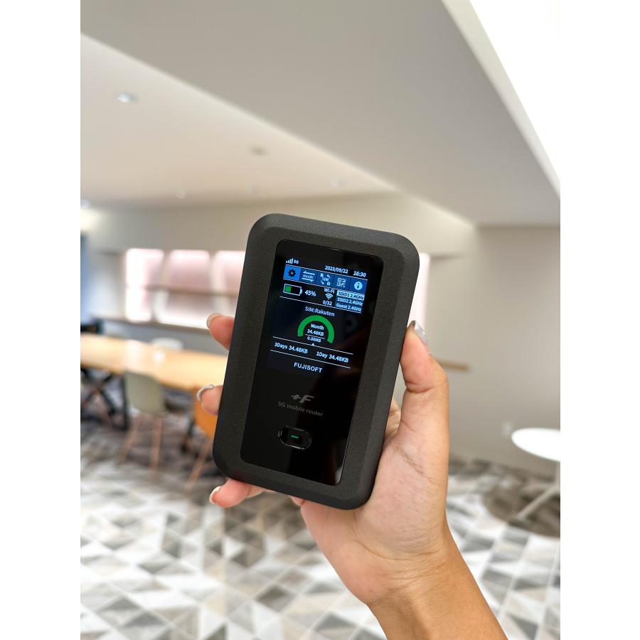 富士ソフト FS050W 中古A eSIM対応 5G Wi-Fi ルーター モバイル SIM
