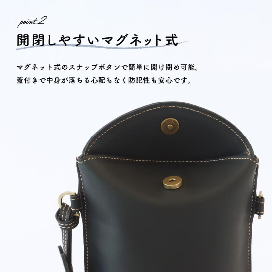 本革 ミニ ショルダーバッグ 日本製 ポシェット スマホショルダー