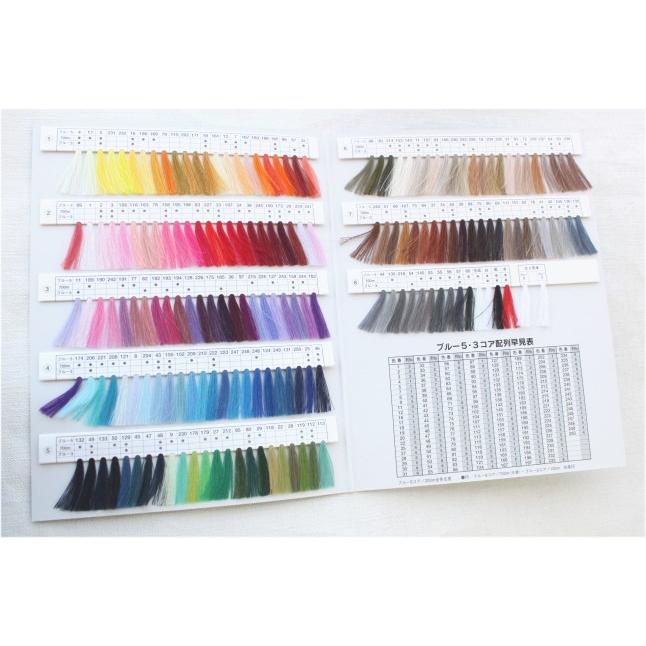 金亀 ブルーコア 色見本 ミシン糸 カラーサンプル : 手芸の山久ヤフー