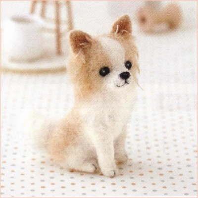 羊毛フェルトキット チワワ ロングコート 羊毛フェルト犬キット イヌ