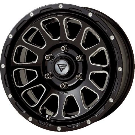 DELTA FORCE OVAL 17インチ 8.0J +20 6-139.7 ブラックマシニング 4本