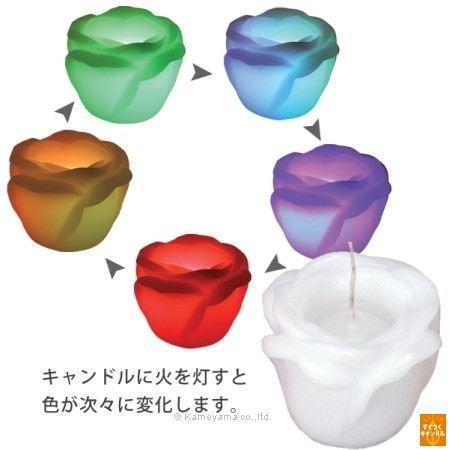 日限定07 カメヤマ ラビアンローズL レインボウ キャンドルリレー新郎