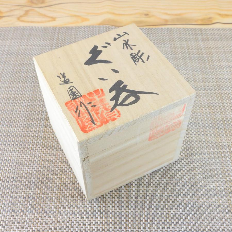 酒器 有田焼 伊万里焼 道園窯（古賀純次作）山水彫ぐい呑（丸型） 木箱