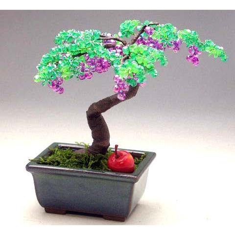 盆栽 ミニ 山久オリジナルビーズ盆栽キット ぶどう bfk 爆買 : 手芸の