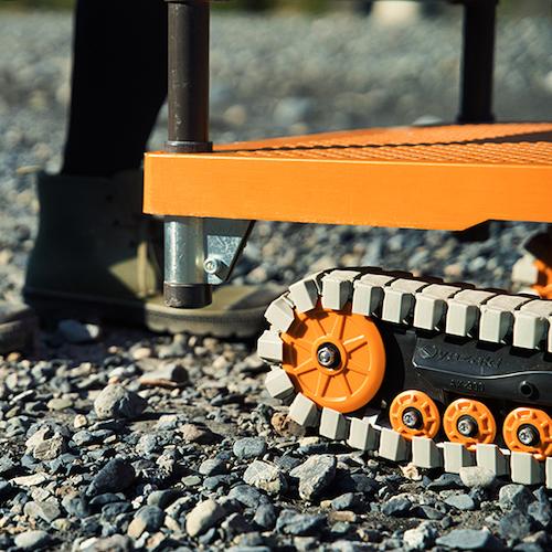 代引き不可 YAZAKI イレクター製クローラー運搬台車 ”アクロス” AXN