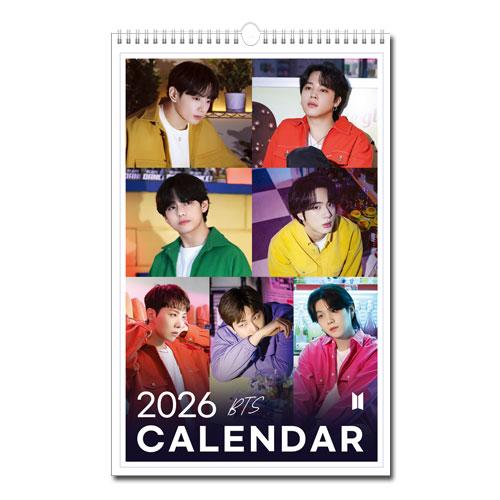 BTS バンタン 2026年 (令和8年) フォト 壁掛けカレンダー グッズ : 韓