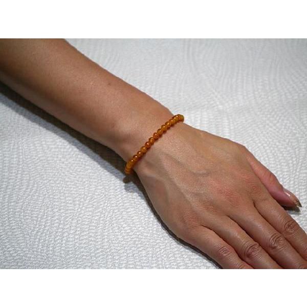 ポーランド産 蜜蝋アンバー 天然琥珀 5mm ブレスレット 天然石