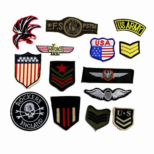 刺繍ワッペンセット ミリタリー中心 画像の14枚+おまけ2枚 福袋セット