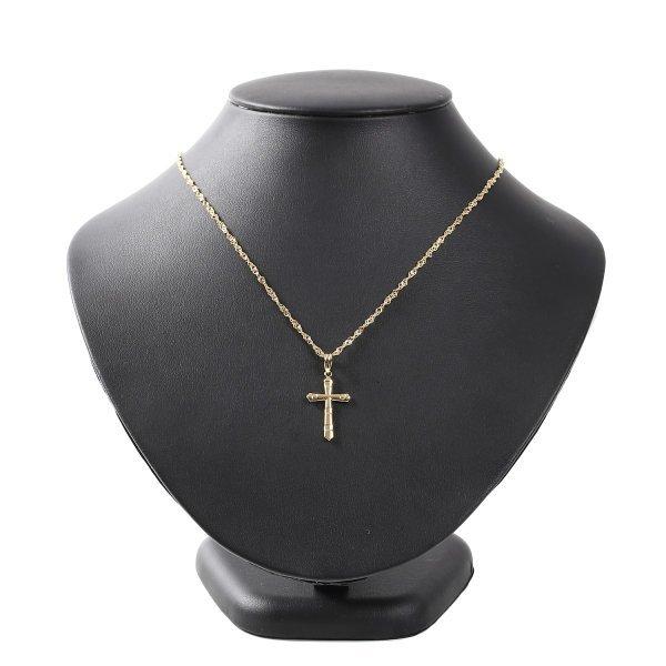 18金 クロス 十字架 ペンダントトップ 25mm×17mm アクセサリー ヘッド