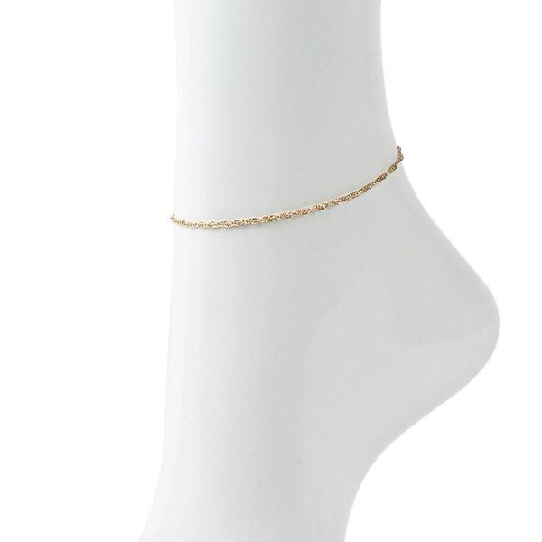 18金 アンクレット スクリュー チェーン ゴールド レディース K18 18K