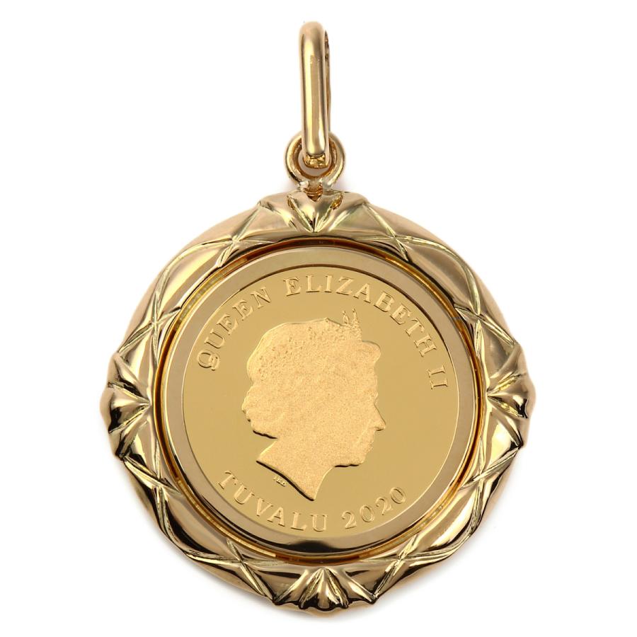 純金 K24 ホース 馬 1/25oz 金貨 コイン ペンダントトップ デザイン枠