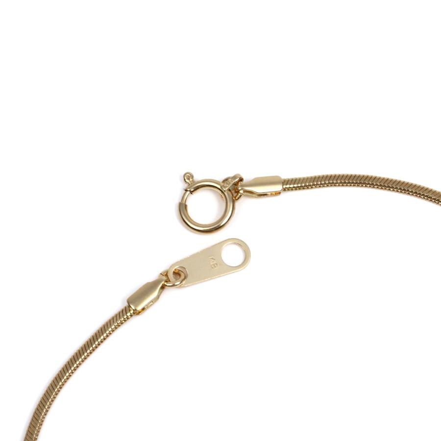 18金 アンクレット スネークチェーン 23cm 幅1.5mm レディース メンズ