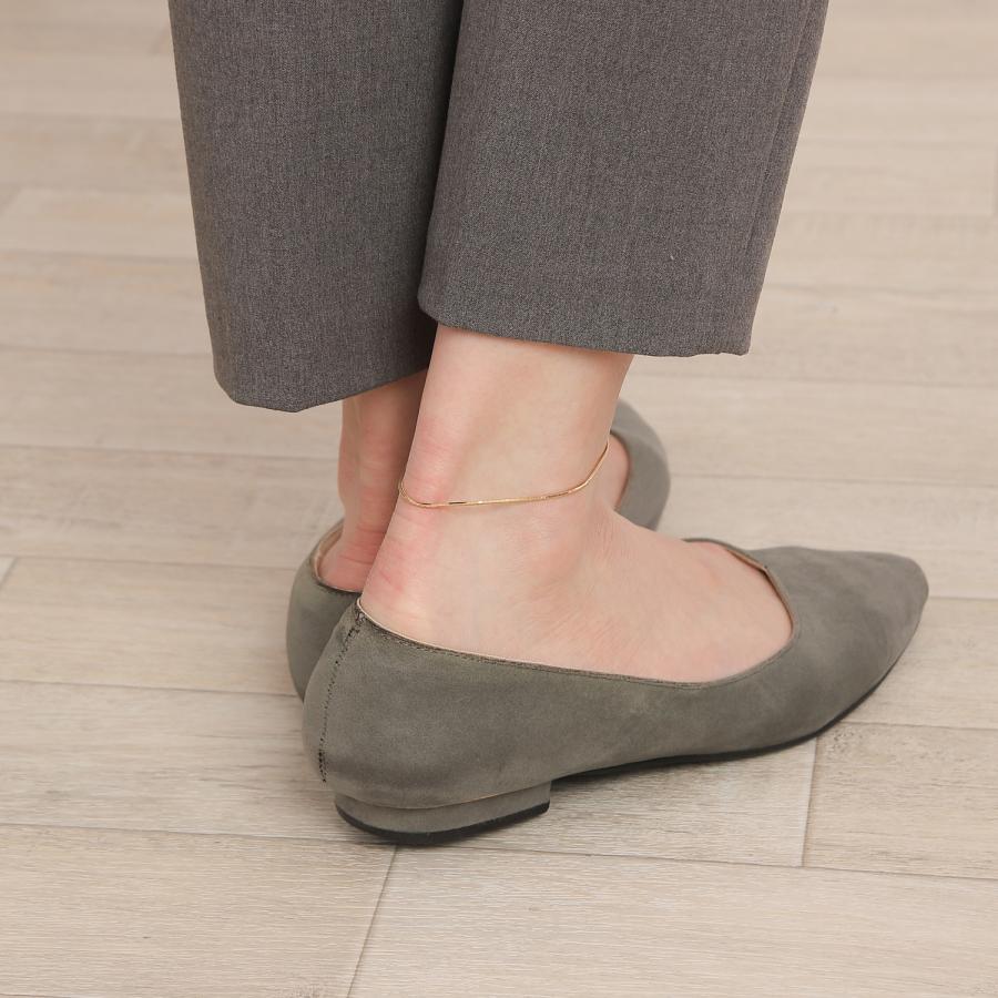 18金 アンクレット スネークチェーン 23cm 幅1.5mm レディース メンズ