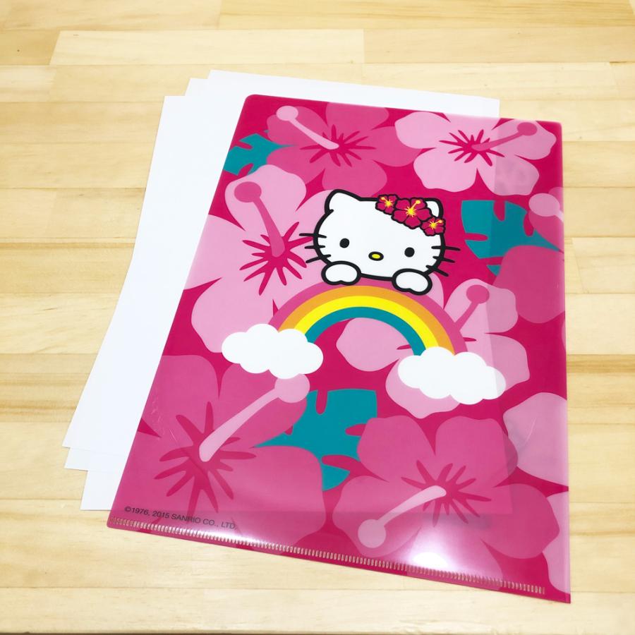 ハローキティ ハワイアン雑貨 ハワイ雑貨 ハワイ限定 クリアファイル