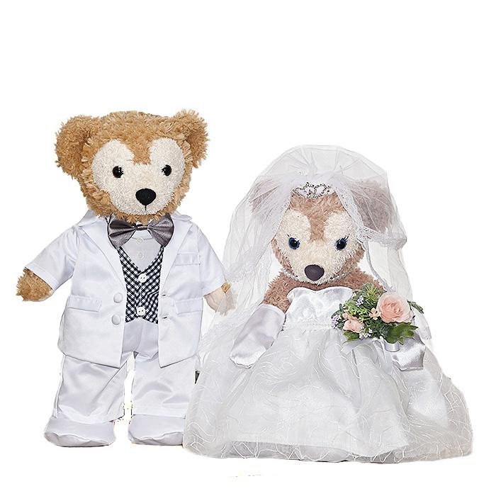 ダッフィーシェリーメイ ウェディング ペア Sサイズ 白 ドレス