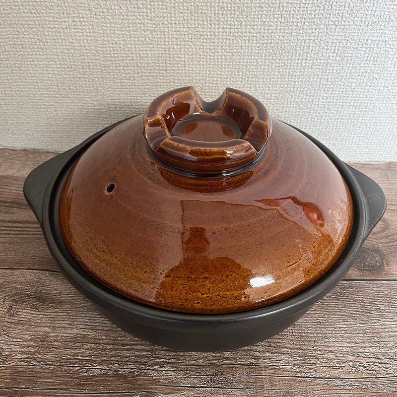 万古焼 IHマルチ土鍋7号 深鍋 15-03 日本製 送料無料（北海道、沖縄