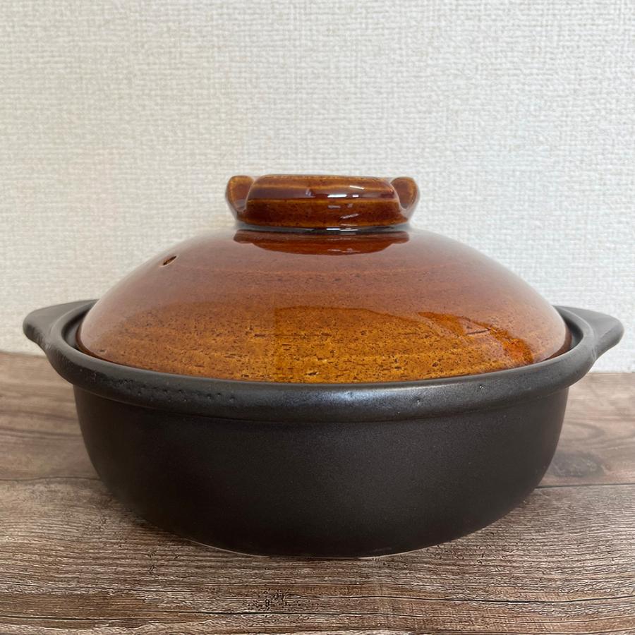 万古焼 IHマルチ土鍋7号 深鍋 15-03 日本製 送料無料（北海道、沖縄