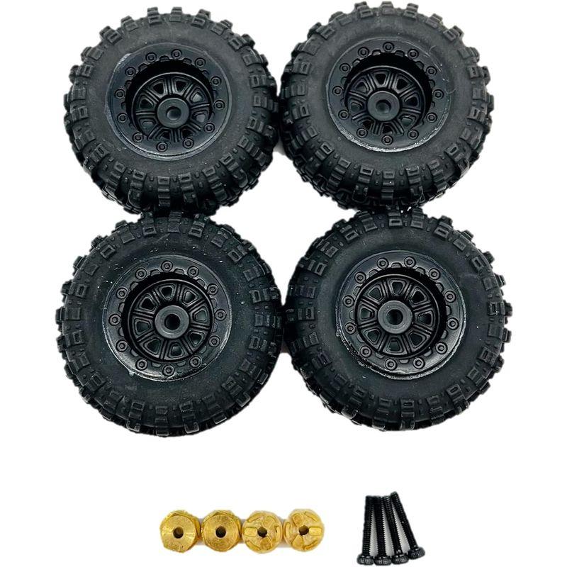 京商 ミニッツ 4x4 用 RGT タイヤ ホイール + 真鍮変換アダプター