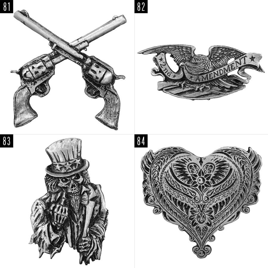 米国直輸入! 全12種類! ホットレザー オリジナルデザインバイカー